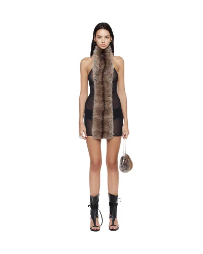 Mustella Fur Mini Dress