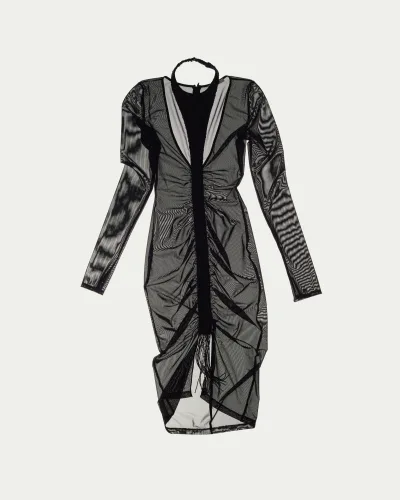 Radiance Beaded Mesh Dress