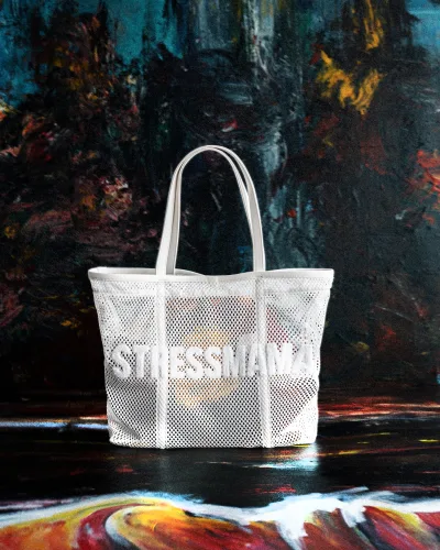 SSMA MESH TOTE BAG - WHITE