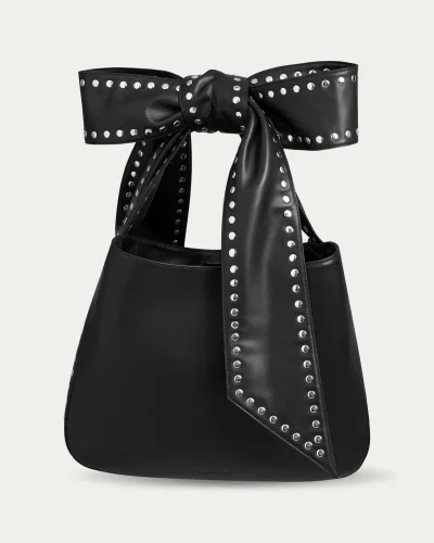 Boa Studded Bow Strap Shoulder Bag