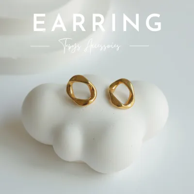 Twisted Fabric Earring