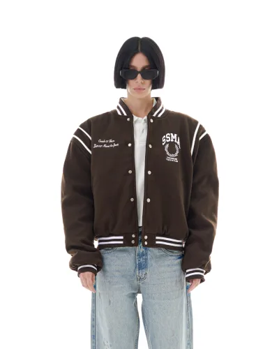 FW25 VARSITY JACKET - BROWN