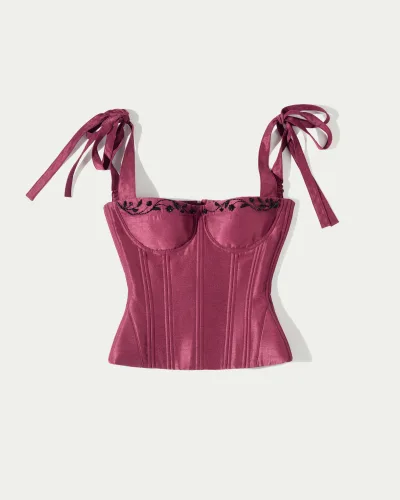 Voltage Hand-Embellished Bustier Corset