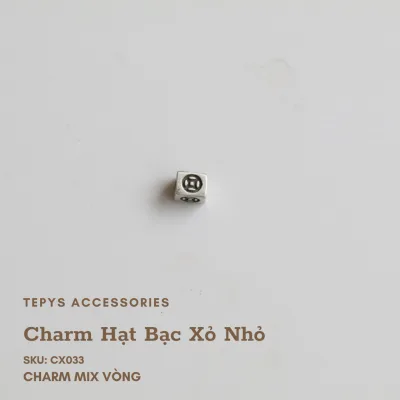 Charm Hạt Bạc Xỏ Nhỏ