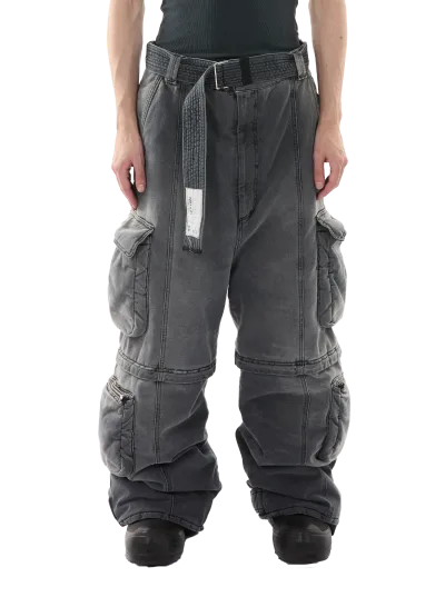 WADDED CARGO JEANS