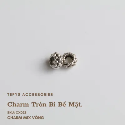 Charm Xỏ Tròn Bi Bề Mặt