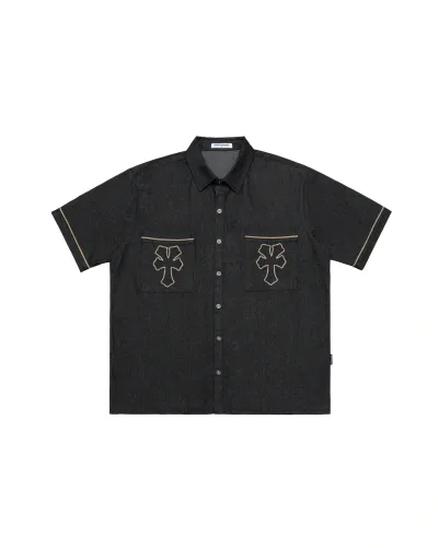 Áo Sơ Mi "Y" Embroidered Khaki Shirt