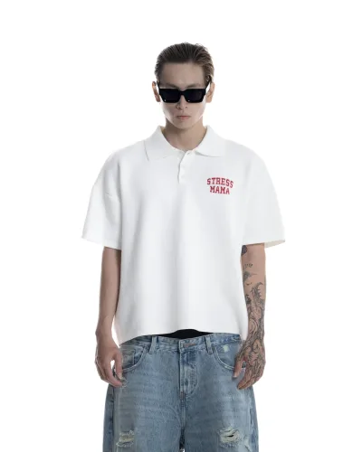 SS26 KNIT POLO - WHITE