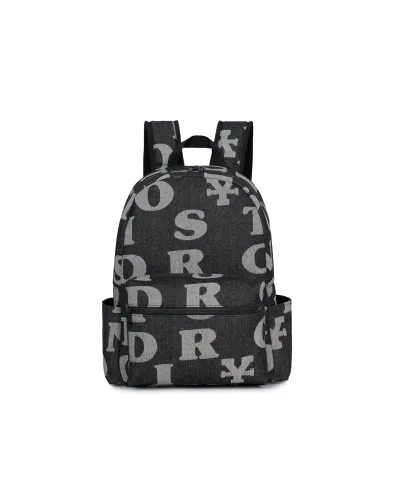 Ba Lô Letters Monogram Denim Backpack