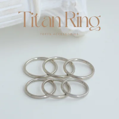 Nhẫn Smooth Light Titan Silver