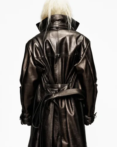 DEAR STOCKHOLM! LEATHER TRENCH COAT