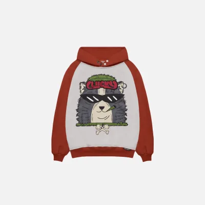 LUCKY MEOW RAGLAN HOODIE