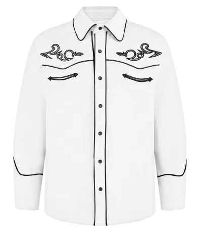 White Moment Western Cowboy Shirt