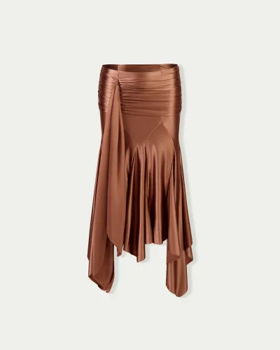 Undulate Ruffled Midi Skirt