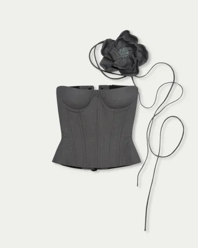 Paradise Grey Khaki Corset