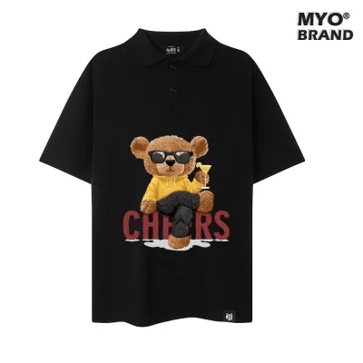 Áo Polo Form Rộng MYO in Hình Bear Cheers Q021