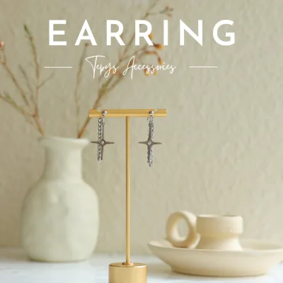 Chain Cross Earring