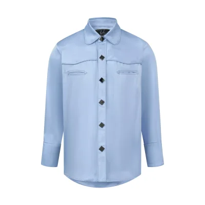 Lonely Cowboy Western Shirt in Baby Blue