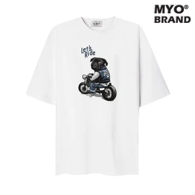 Áo phông đẹp MYO Vải Cotton In Hình Bull Dog Rider