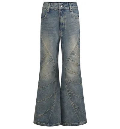Blue Good Track Flared Jeans