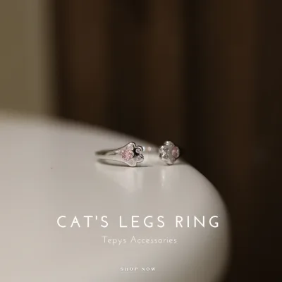 Nhẫn Bạc Chân Mèo
