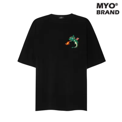 Áo Phông MYO Vải Cotton In Hình Green Dragon