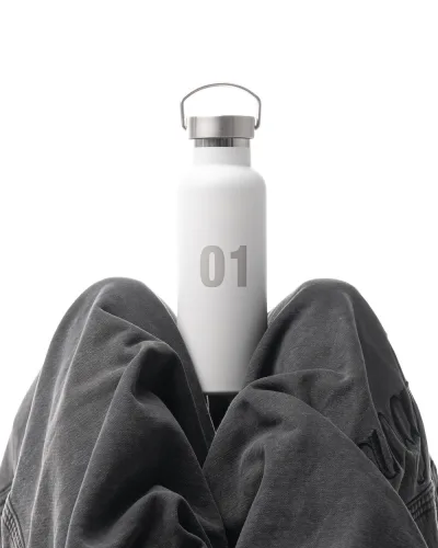 SSMA STAINLESS STEEL WATER BOTTLE - WHITE