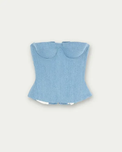 Paradise Denim Cupped Corset