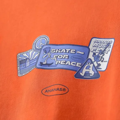 Graphic Tee - Logos Packed - Vibrant Orange