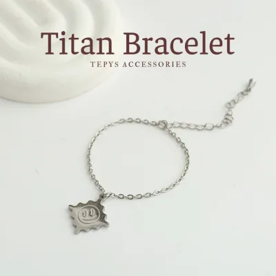 Lắc Tay Face Smiling Titan Silver