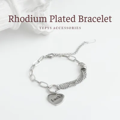 Lắc Tay Xi Mạ Lucky Heart