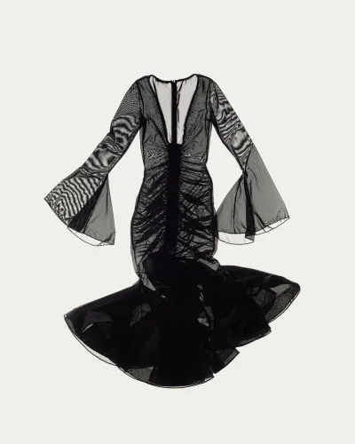 Celeste Beaded Mesh Dress
