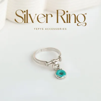 Nhẫn Bạc Mix Charm Bánh Donut
