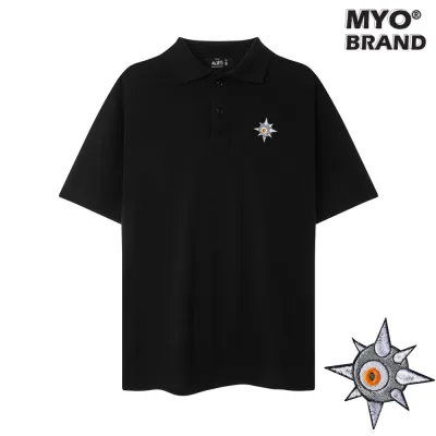 Áo Polo Form Rộng MYO Thêu Quái Vật Một Mắt