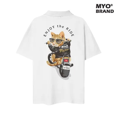 Áo Polo MYO In Hình Cute Cat – Enjoy The Ride
