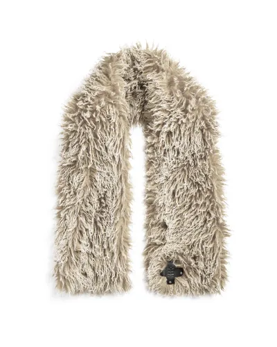 TAN PSY FAUX FUR SCARF