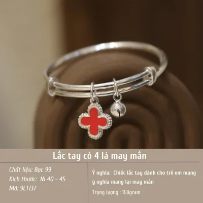 LẮC TAY CỎ 4 LÁ MAY MẮN