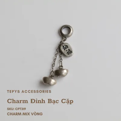 Charm Đỉnh Bạc Cặp