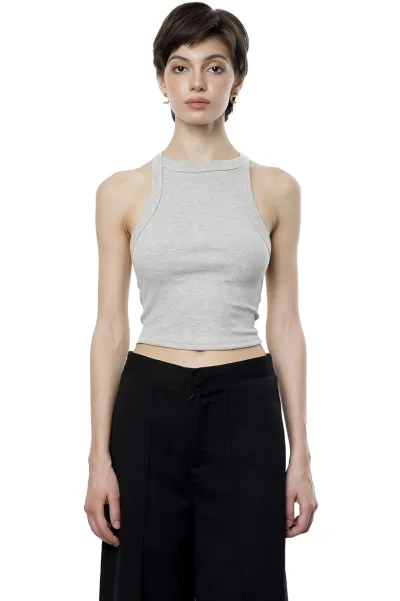 NORA TOP - LIGHT GREY