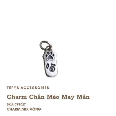 Charm Chân Mèo May Mắn