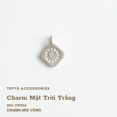 Charm Mặt Trời Trắng