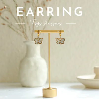 White Butterfly Earring