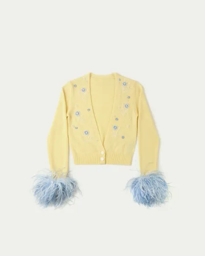 Chowa Wool Hand-Embellished Cardigan