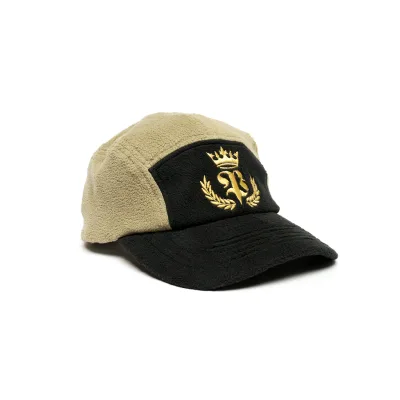 Fleece 5-Panel Hat Black/Beige
