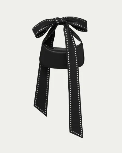 Boa Studded Bow Strap Handbag