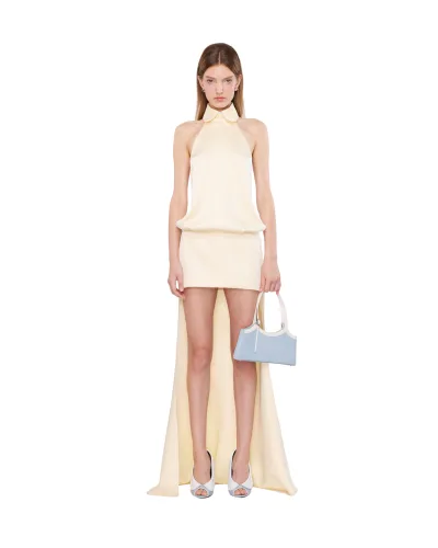 Open Back Satin Mini Dress