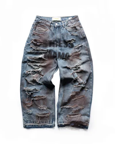 HOLIDAY24 DESTROYED JEANS - BLUE