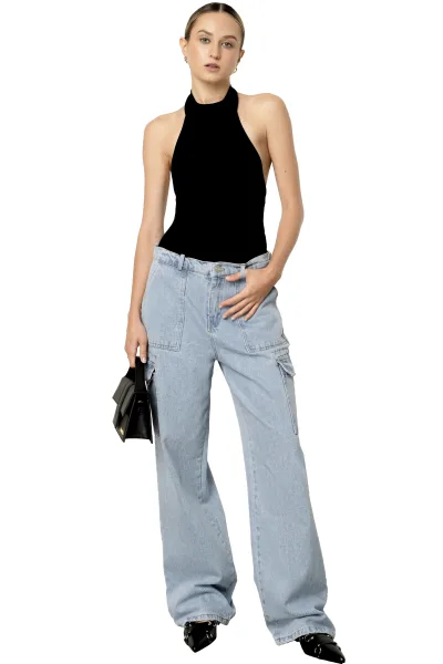 CARGO JEANS - LIGHT BLUE