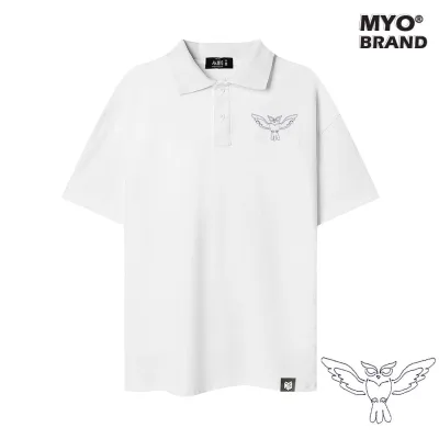 Áo Polo Form Rộng MYO Thêu Hình Cú