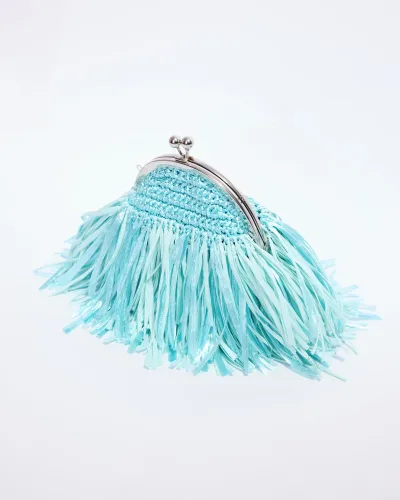 Lido Raffia Kisslock Clutch